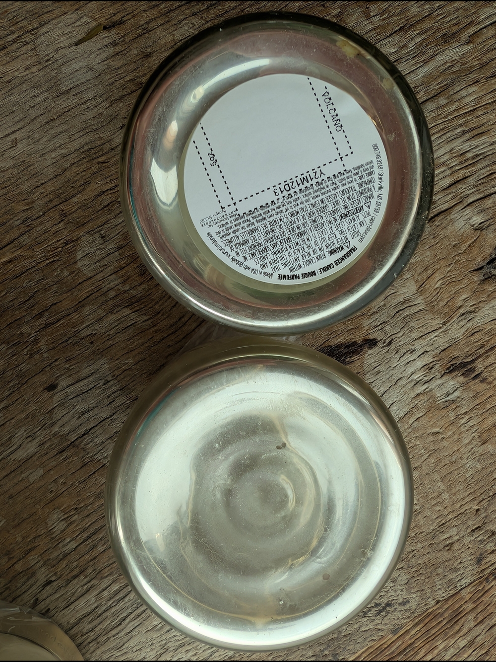 Anthropologie 4 Volcano White & Silver Jar Candle Set - Picture 6 of 7